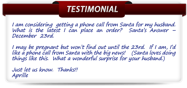 Santa's Testimonials
