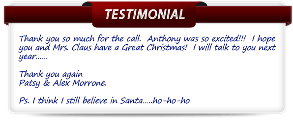 Santa's Testimonials