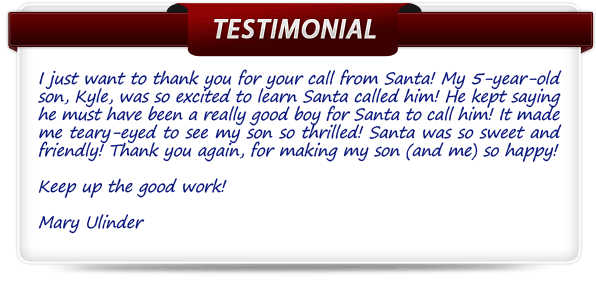 Santa's Testimonials